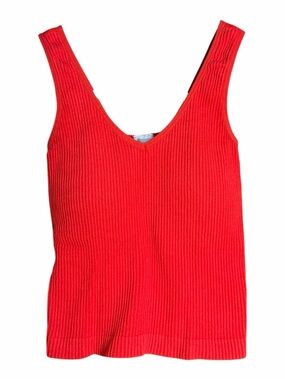 Altar'd State Revival Red Ribbed V-Neck Tank